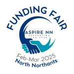 Funding Fair 2025 Aspire NN logo with blue hands connected.